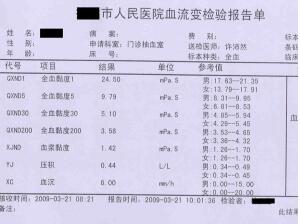 如何看血流变检查报告单